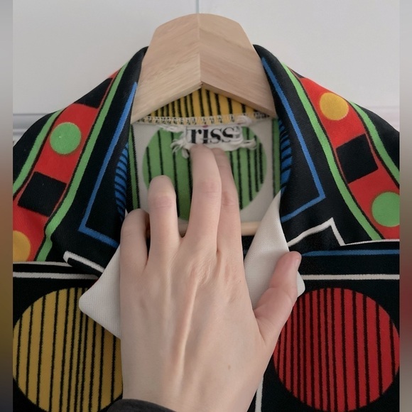 Vintage Retro Geometric Blouse M-L - Picture 5 of 6